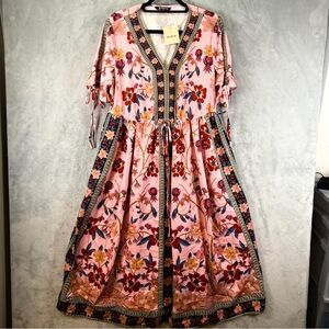 BloomChic Pink Floral Long Sleeve Dress